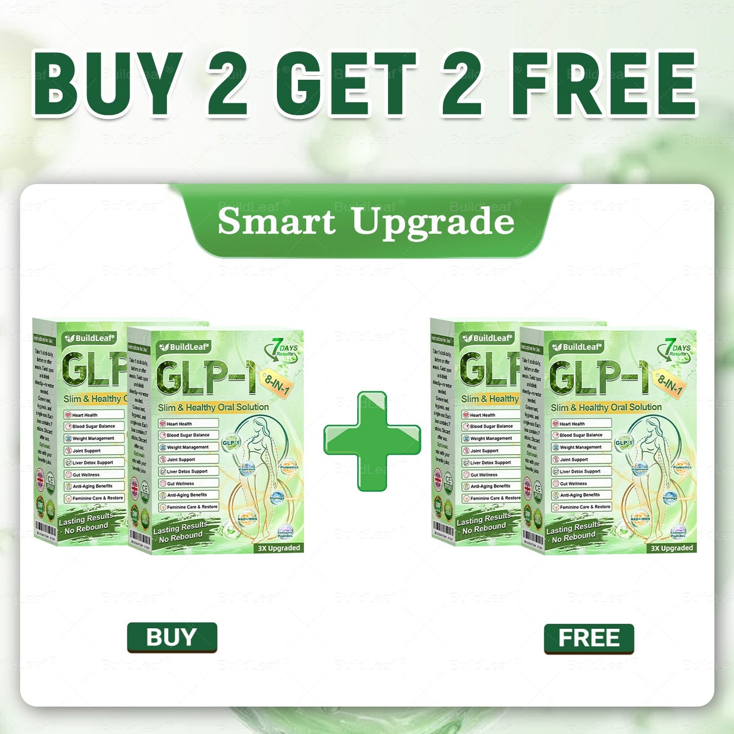 🎁 Only 5 boxes left! Extra 30% off 𝐵uil𝗱𝐿ea𝐟® 𝑮𝐋𝑃-1 8-in-1 Oral Liquid! Help you shape your perfect body and stay healthy. Miss it now or you'll have to wait until next year.