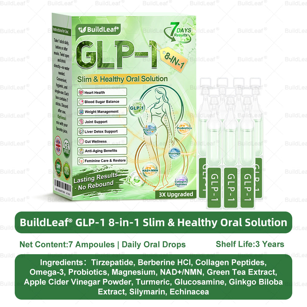 🎁 Only 5 boxes left! Extra 30% off 𝐵uil𝗱𝐿ea𝐟® 𝑮𝐋𝑃-1 8-in-1 Oral Liquid! Help you shape your perfect body and stay healthy. Miss it now or you'll have to wait until next year.