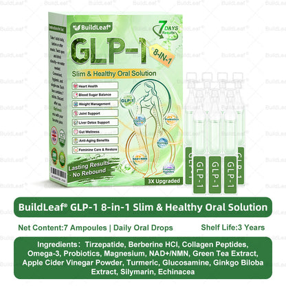 🎁 Only 5 boxes left! Extra 30% off 𝐵uil𝗱𝐿ea𝐟® 𝑮𝐋𝑃-1 8-in-1 Oral Liquid! Help you shape your perfect body and stay healthy. Miss it now or you'll have to wait until next year.