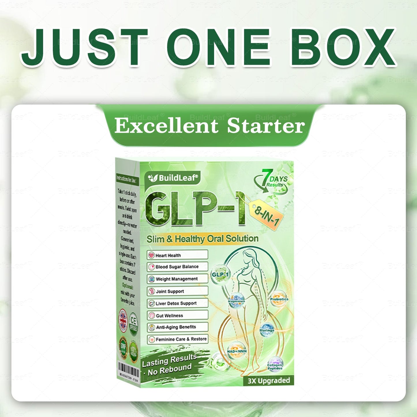 🎁 Only 5 boxes left! Extra 30% off 𝐵uil𝗱𝐿ea𝐟® 𝑮𝐋𝑃-1 8-in-1 Oral Liquid! Help you shape your perfect body and stay healthy. Miss it now or you'll have to wait until next year.